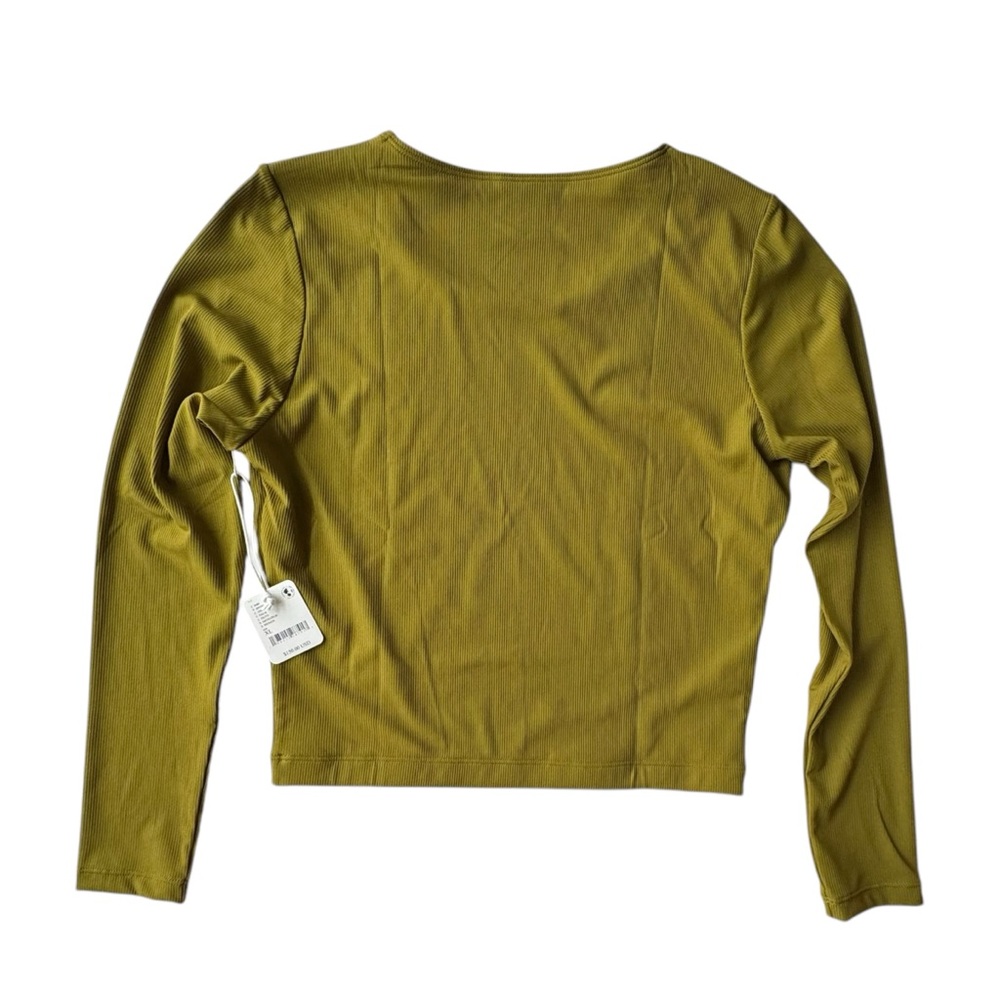 Abysse x Free People Poppler Surf Rash Guard in Palm Olive | XL NWT - Picture 6 of 8